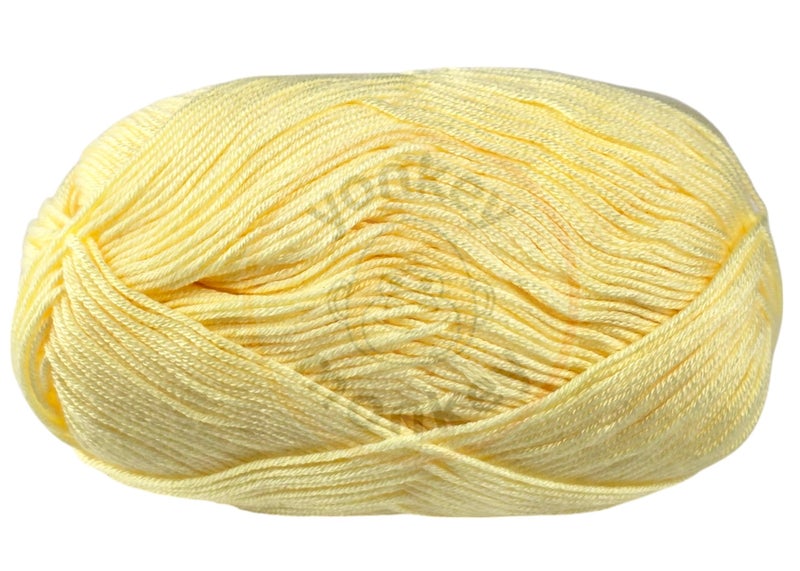 Yonkey Monkey 10-Pack of Yonkey Monkey 500 Grams Yarn - 70% Rayon derived from Bamboo, 30% Cotton - Imported - Milk Yellow 9009 - Image 5